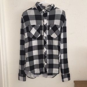 Plain black and white flannel!